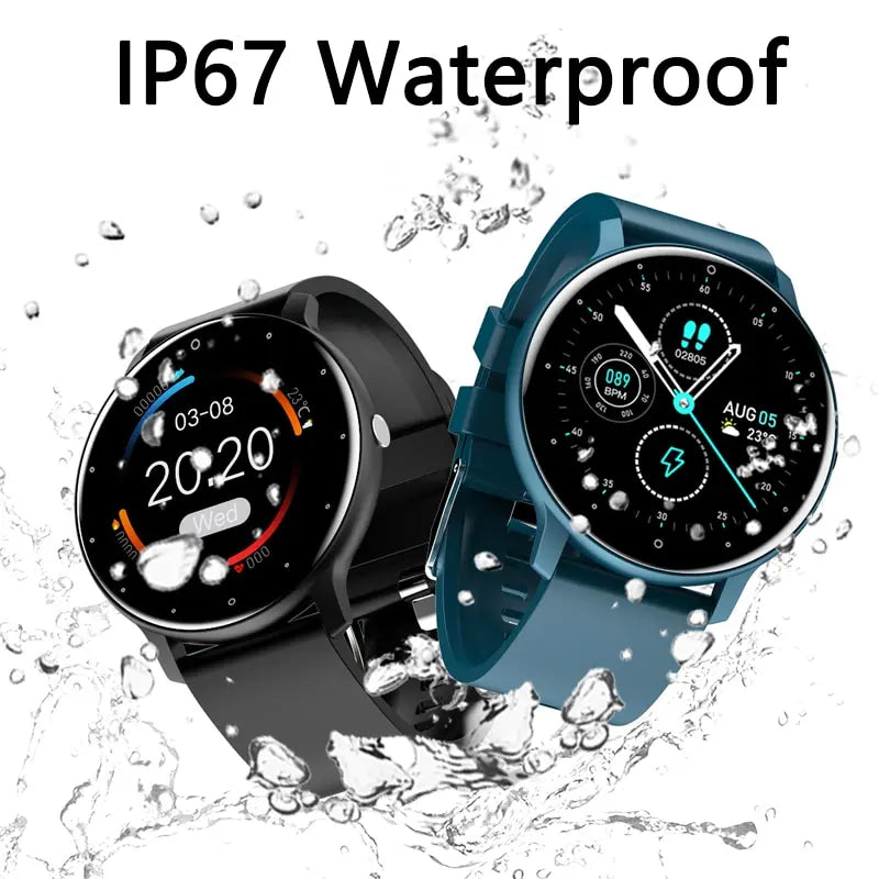 LIGE Smart Watch Men Women Full Touch Screen Sport Fitness Watch