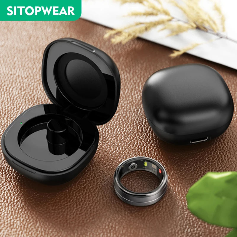 2025 Smart Ring for Men Women, Heart Rate Blood Oxygen Monitor, IP68 & 5ATM Waterproof, Multi-sport Mode, Couple Rings Best Gift