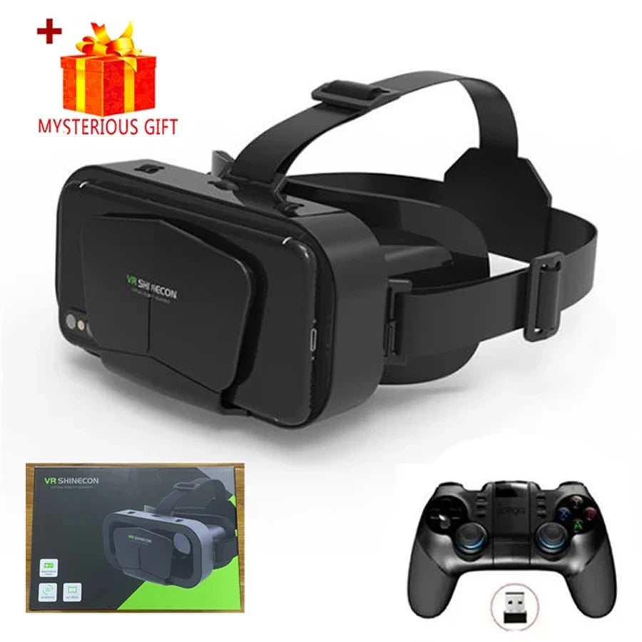 3D Virtual Reality VR Glasses For Phone Mobile Smartphones 7 Inch Headset Helmet With Controllers Game Wirth Real Viar Goggles