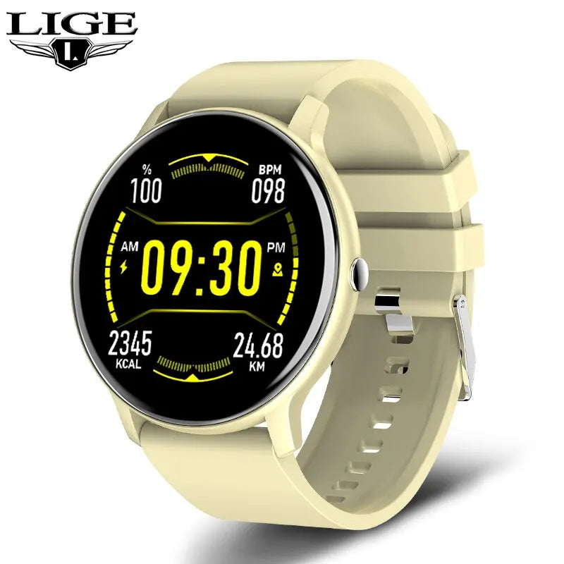 LIGE Smart Watch Men Women Full Touch Screen Sport Fitness Watch