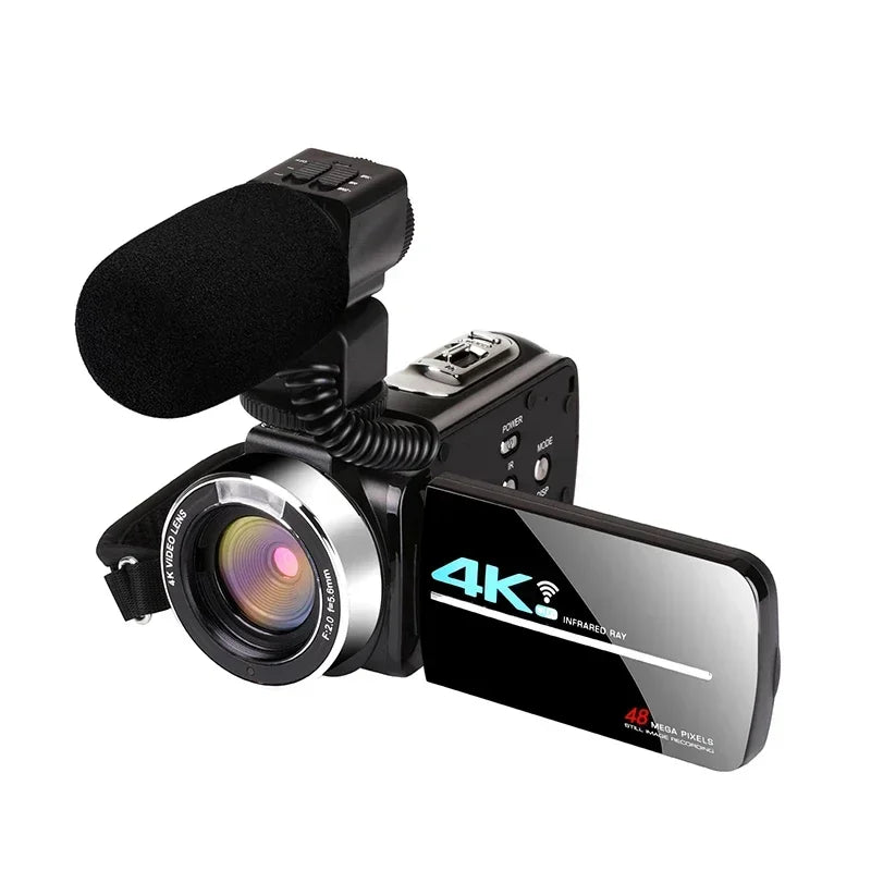4K Video Camera 56MP Digital Video Camera 18X Digital Zoom Camera Recorder Vlog Camera YouTube WiFi Livestream Webcam Camcorder