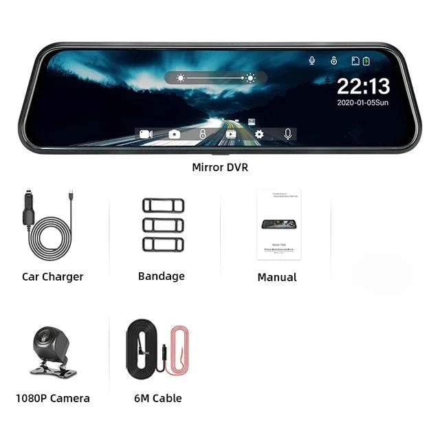 Dash Camera Car Cam Full HD 1080P Dashcam Touch Screen Black Box Picture Display Dvr Night Vision Dual Camera G-Sensor Parts