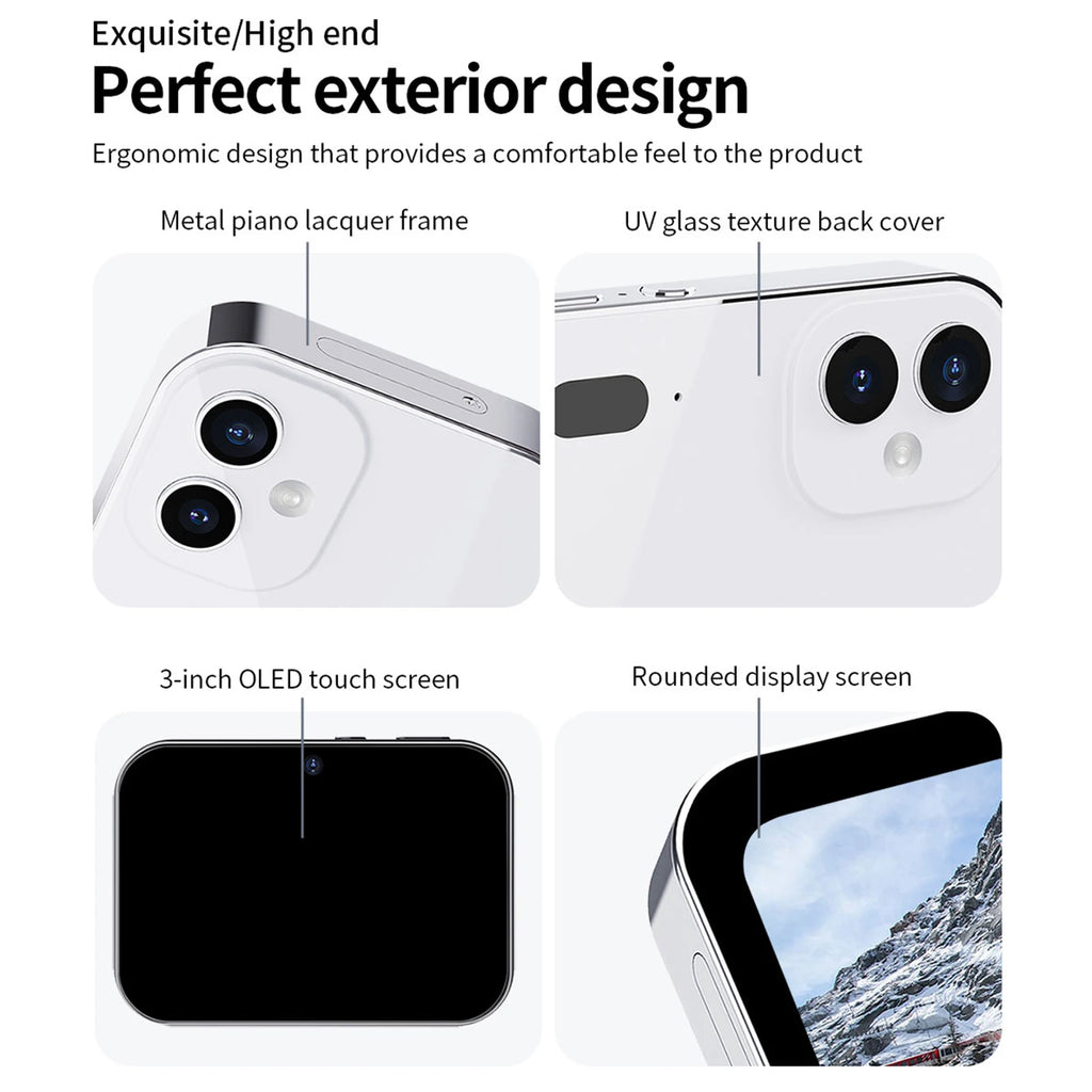 4K CCD Digital Camera 64MP Digital Video Camera 3 Lens 3In Touch Flash IR Night Vision Movie/Music Play Audio Recording Battery