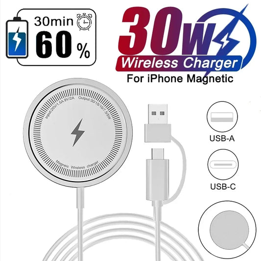 30w Magnetic Wireless Charger Pad for Macsafe