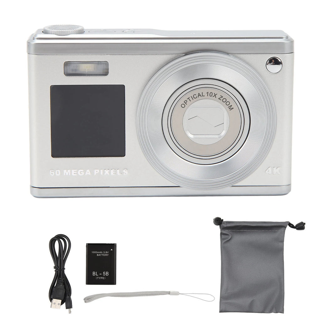 Digital Camera 2.88in IPS Screen Anti Shake 10X Optical Zoom 1000mAh Auto Focus Vlogging Camera Built in Fill Light