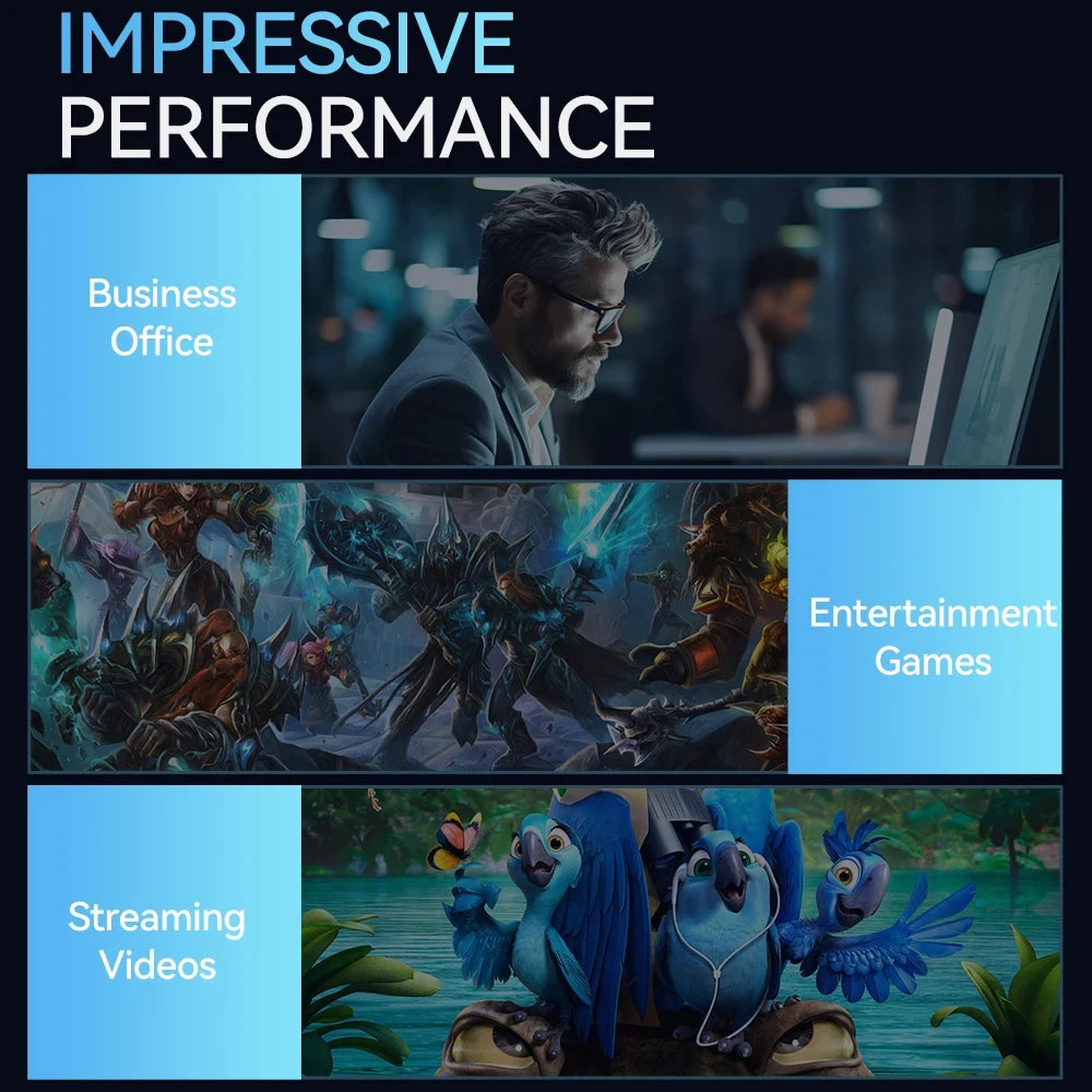 2025 MINI PC Windows 11 Intel Core N5095A DDR4 16GB 1TB SSD M.2 1000M 4K Mini Computer for 3 Screen WiFi 6 BT5.2 Desktop