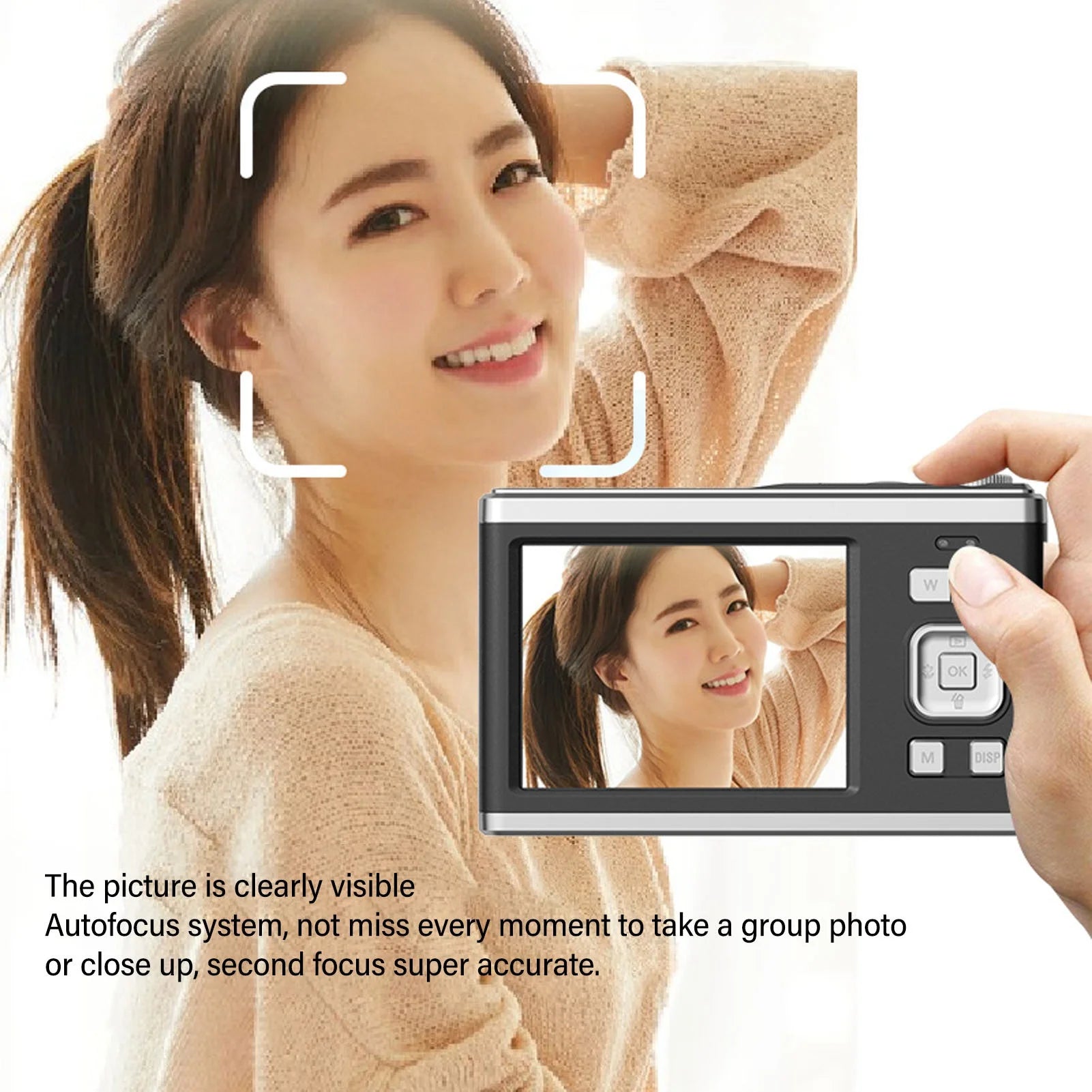 Digital Camera 2.88in IPS Screen Anti Shake 10X Optical Zoom 1000mAh Auto Focus Vlogging Camera Built in Fill Light