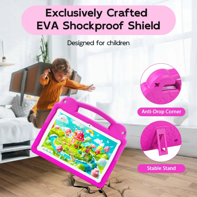 ANRY 10.1 Inch Kids Tablet 5000Mah Octa-Core 8GB（4+4 Expand） RAM 64GB ROM CPU A523 2.0GHZ Learning Education Children's Tablets