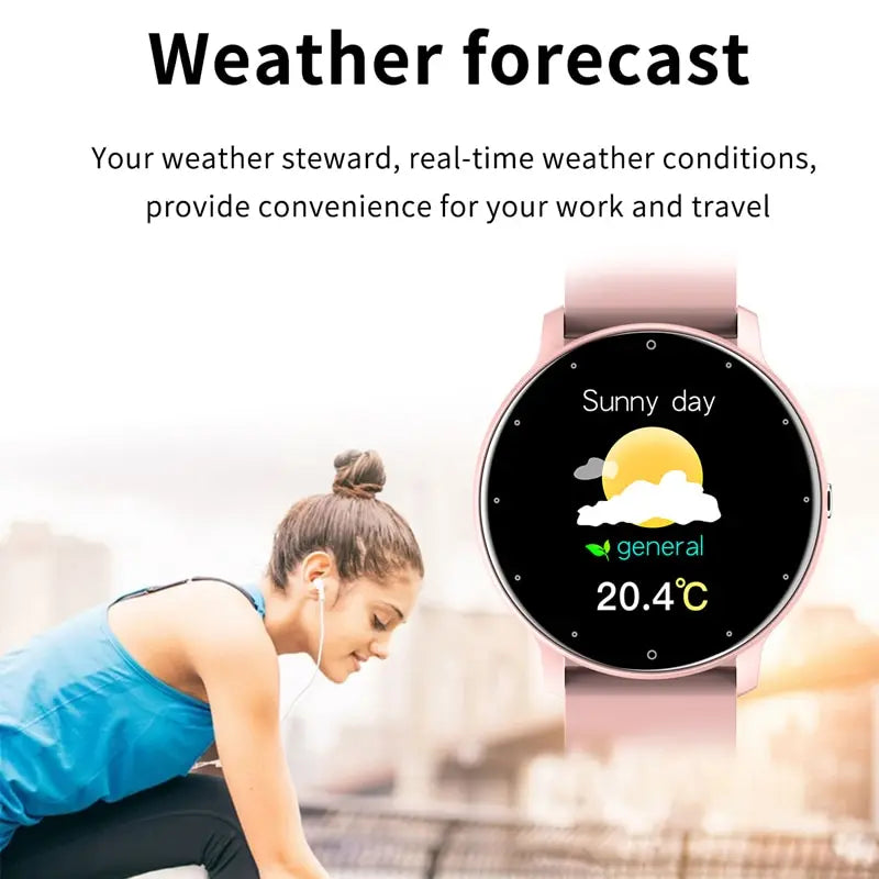 LIGE Smart Watch Men Women Full Touch Screen Sport Fitness Watch