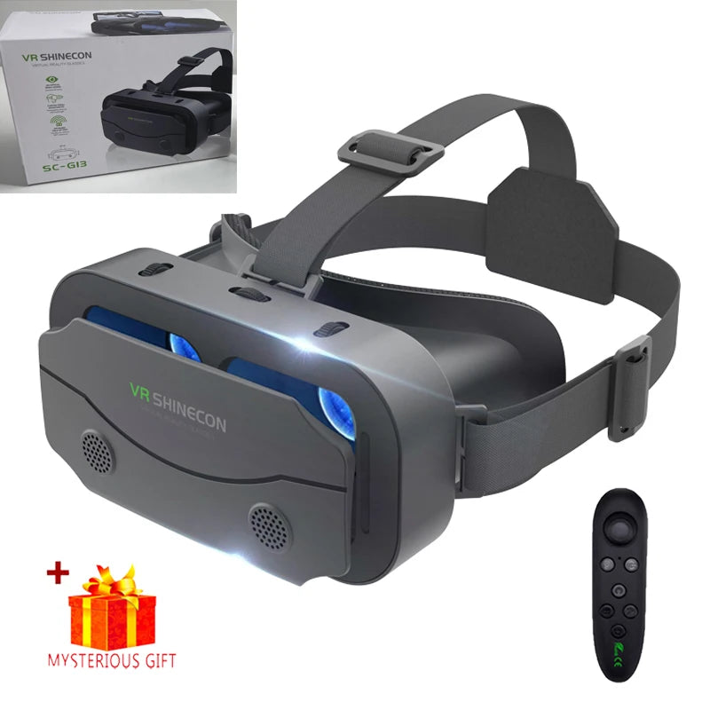 3D Virtual Reality VR Glasses For Phone Mobile Smartphones 7 Inch Headset Helmet With Controllers Game Wirth Real Viar Goggles