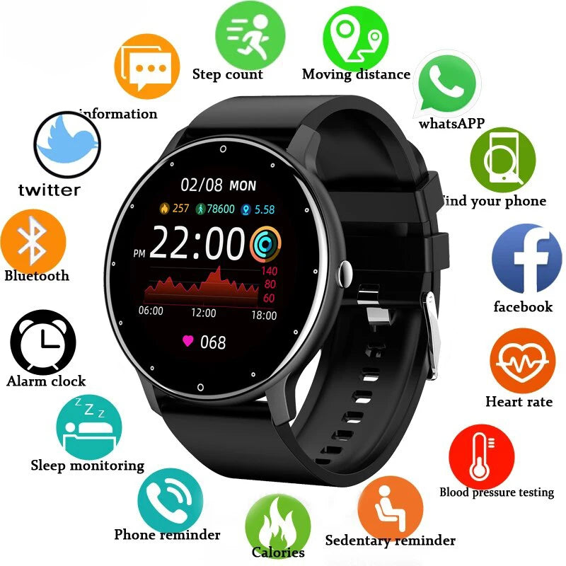 IP68 Waterproof Bluetooth Smartwatch for Men Women