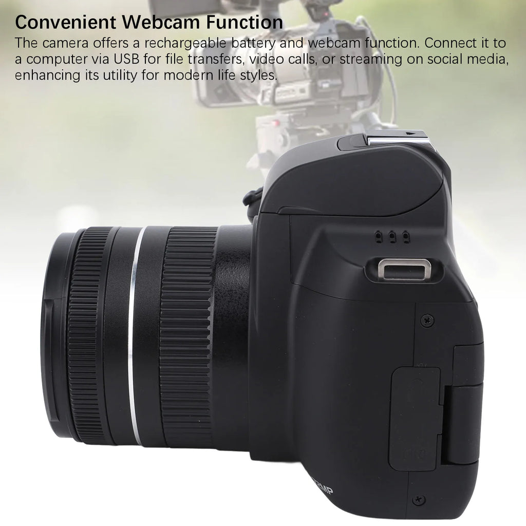 Digital Zoom Camera Digital Camera 12x Digital Zoom Slow Motion Image Stabilization Webcam with Telescopic Lens for Photography