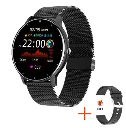 LIGE Smart Watch Men Women Full Touch Screen Sport Fitness Watch