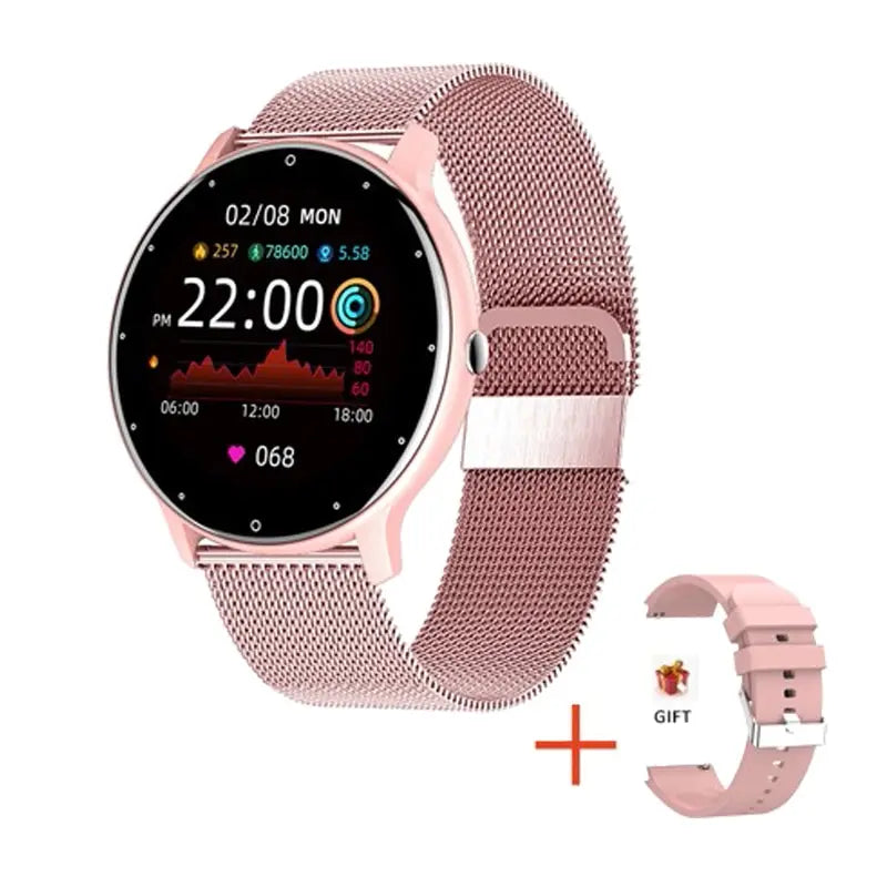 LIGE Smart Watch Men Women Full Touch Screen Sport Fitness Watch