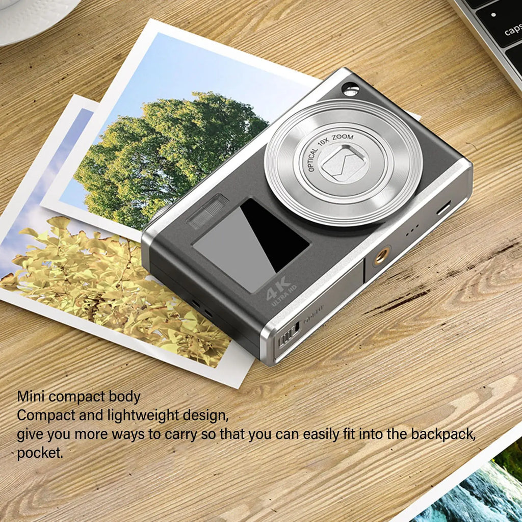 Digital Camera 2.88in IPS Screen Anti Shake 10X Optical Zoom 1000mAh Auto Focus Vlogging Camera Built in Fill Light