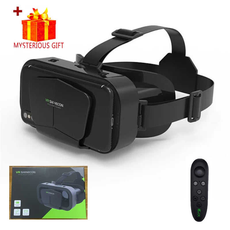 3D Virtual Reality VR Glasses For Phone Mobile Smartphones 7 Inch Headset Helmet With Controllers Game Wirth Real Viar Goggles